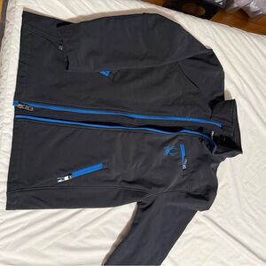 Spyder Youth Black and Blue Performance Jacket
